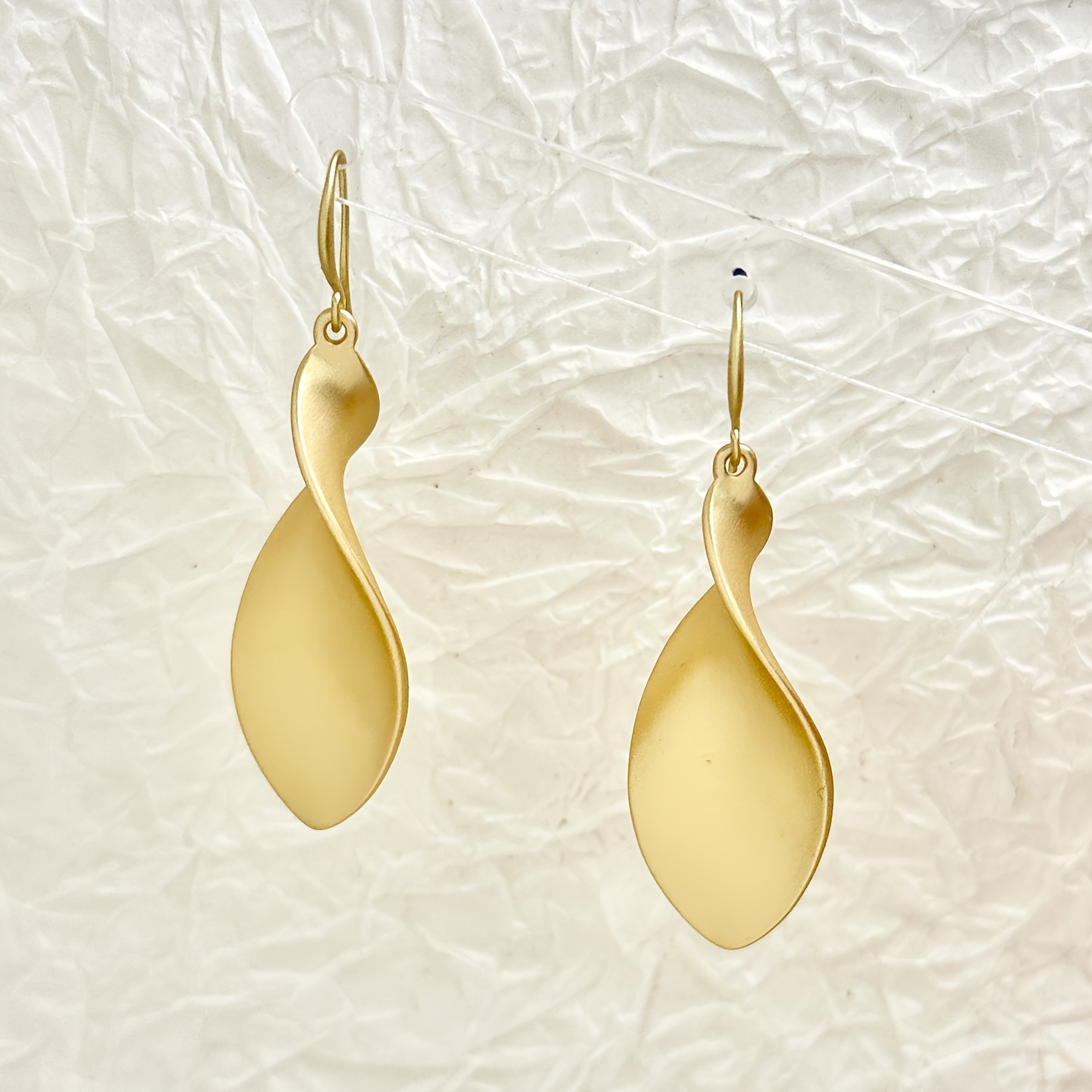 Elegant Gold-Tone Drop Earrings with Minimalist Design